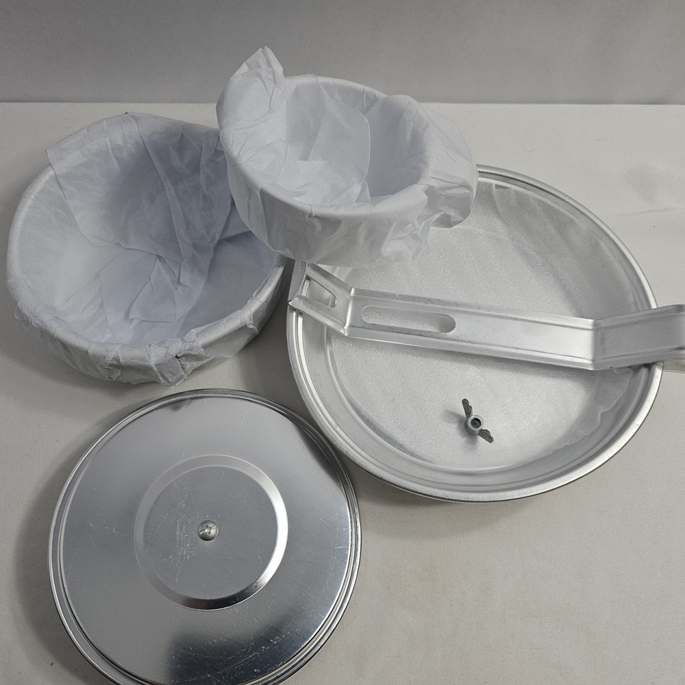NEW Coleman 4 Piece Aluminum Mess Kit -  Cup, Fry Pan, Covered Pot‎